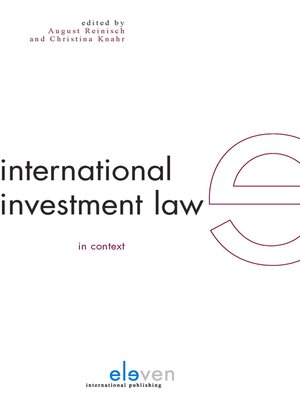 cover image of International Investment Law in Context